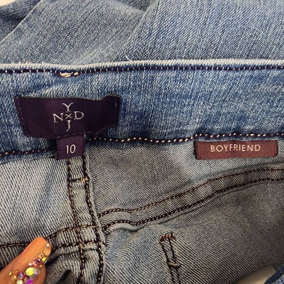 NYDJ Size 10 Boyfriend Denim Jeans N4 - Picture 6 of 8